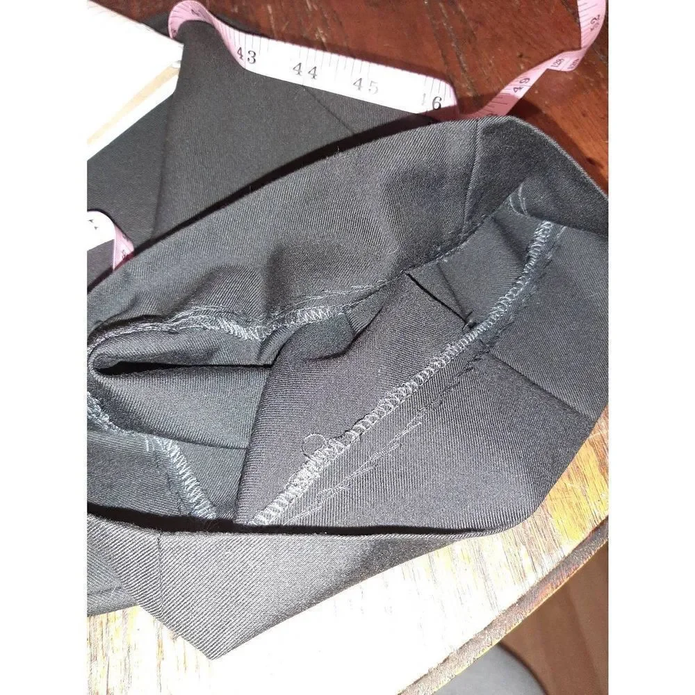 38x27 Vinci Black Flat Front Pleated Leg High-Waist Pants Handled by Waterproof